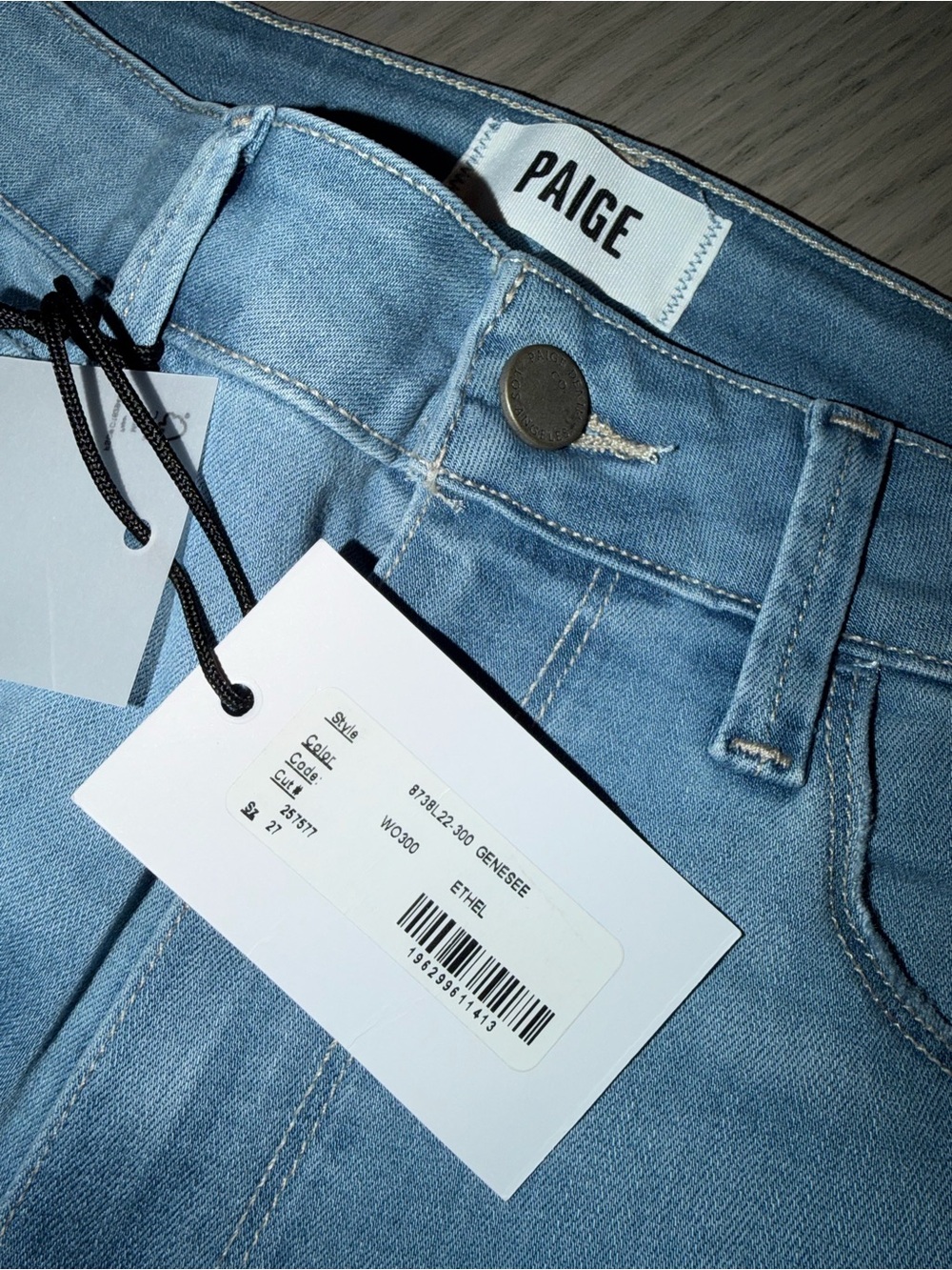 PAIGE light blue wide leg jeans Sz 27 - Picture 4 of 5